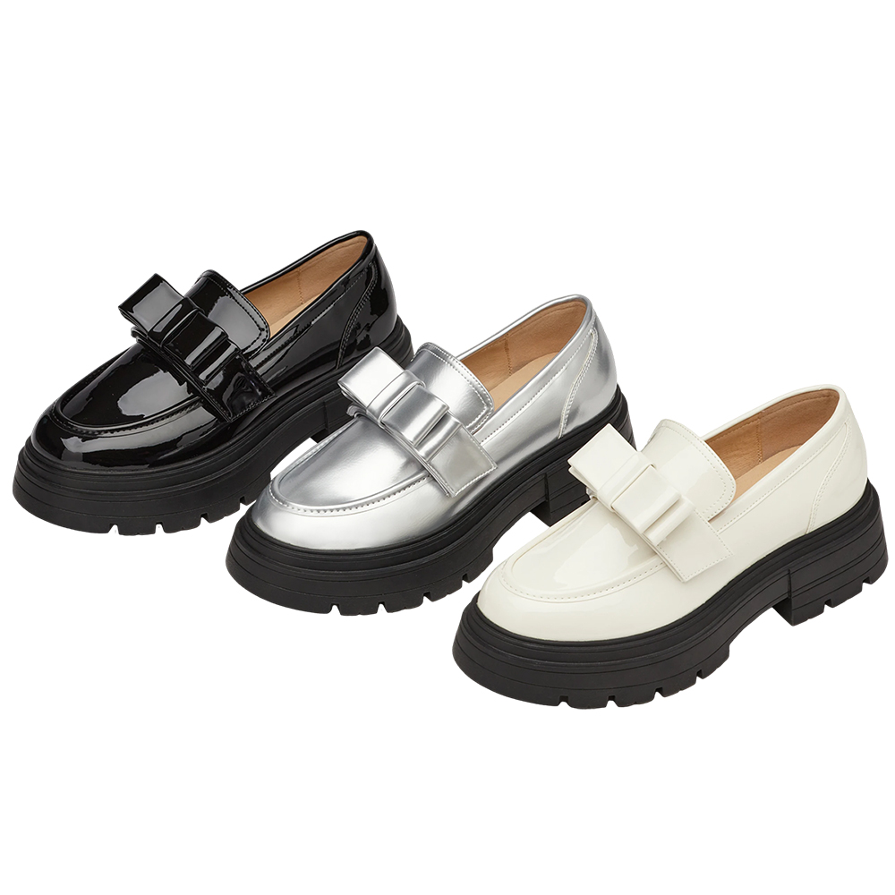 奕潔聯名-公主珍藏2WAY珍珠厚底樂福鞋 黑