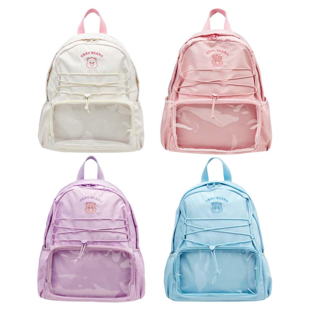 Care Bears-鑽石小熊機能抽繩尼龍曬娃後背包 粉紅