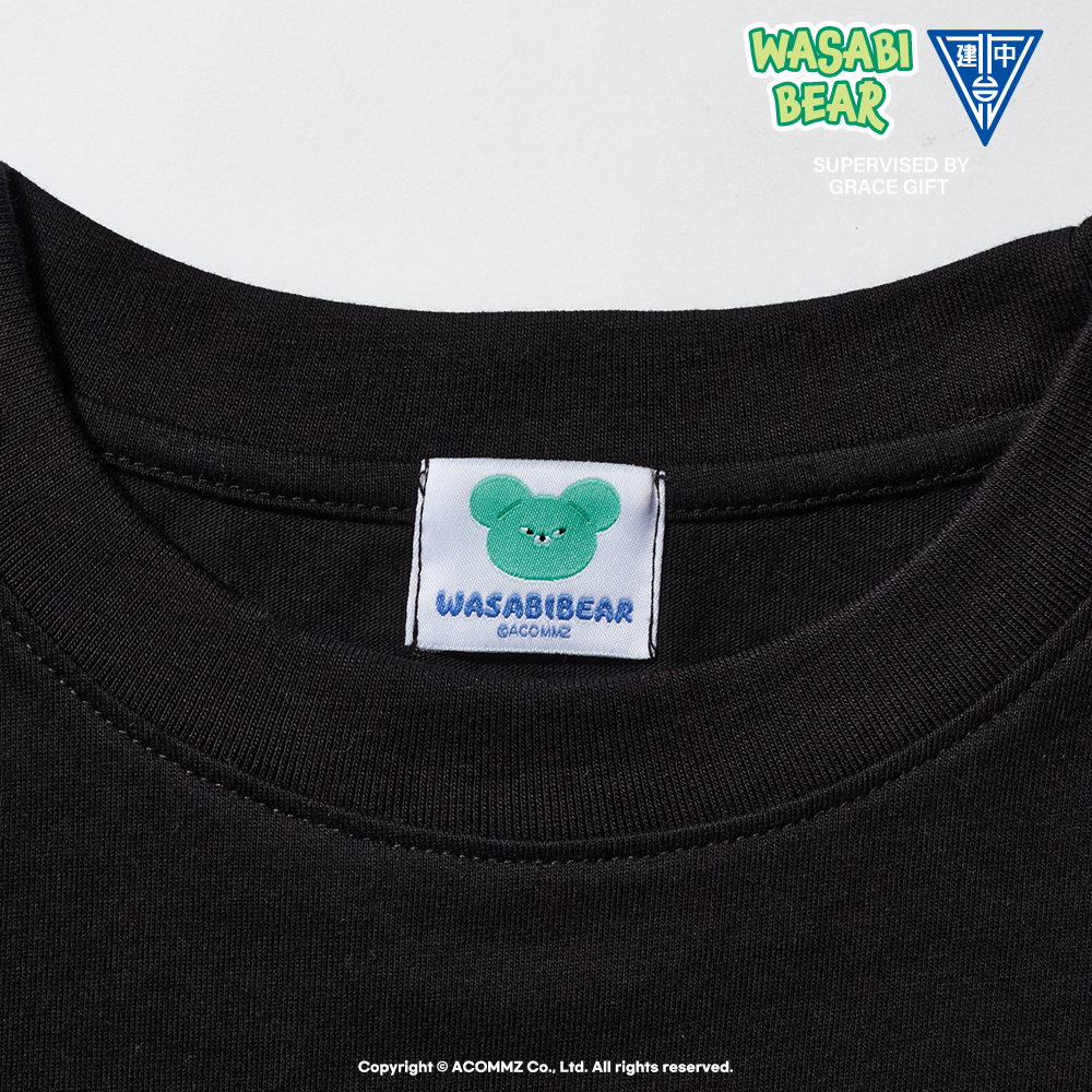 Wasabi Bear × 建國中學 127th-MIT手工職人純棉限量紀念T 黑