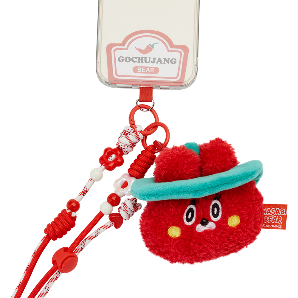 GraceGift Wasabi Bear聯名 調味日常絨毛娃娃頭吊飾手機繩盲盒