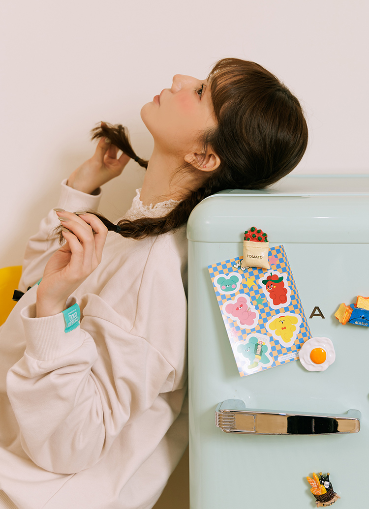 Grace Gift Wasabi Bear 聯名 貼紙 手帳裝飾貼 實拍圖