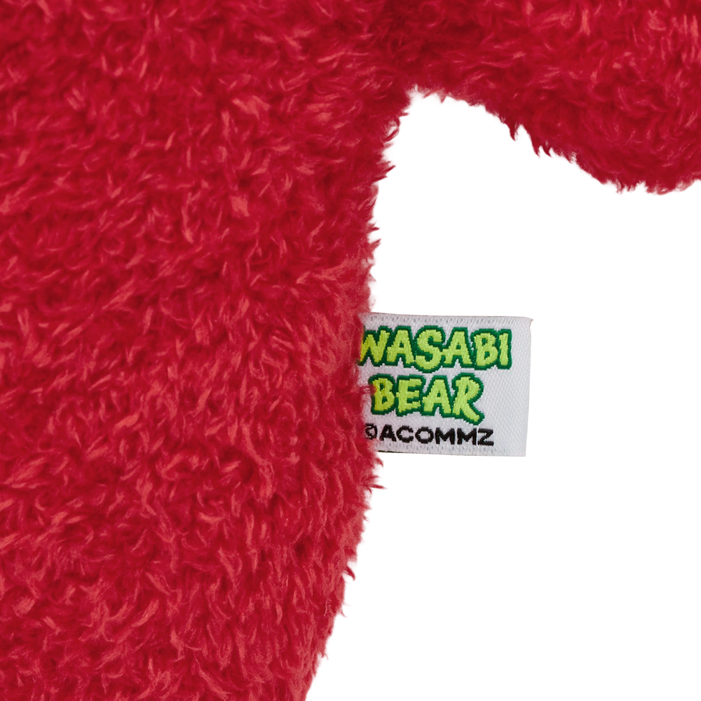 GraceGift Wasabi Bear聯名 辣椒醬熊 療癒造型抱枕(30CM) 紅色 實拍圖