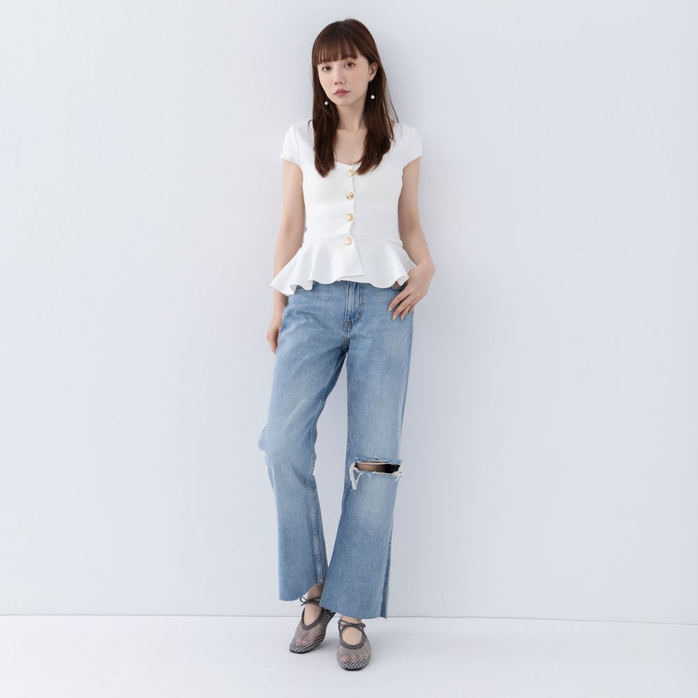 GraceGift平價女鞋 手工訂製亮鑽蝴蝶結漁網方頭芭蕾舞鞋 灰