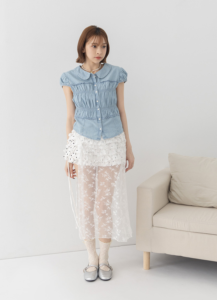 GraceGift平價女鞋 時尚秀場 圓頭 奶油雲朵極軟加厚乳膠芭蕾瑪莉珍鞋 銀色