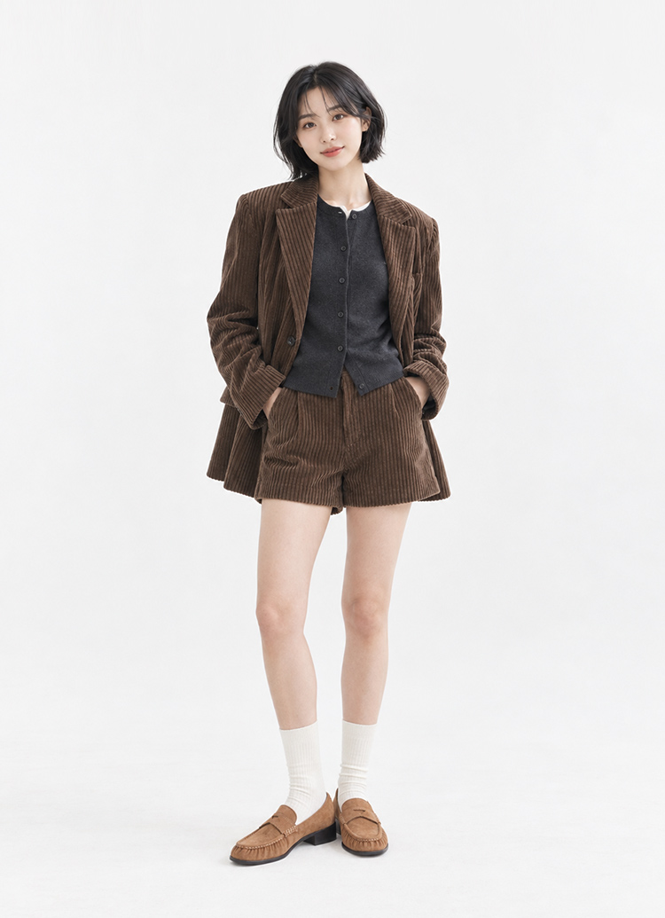 GraceGift平價女鞋 慵懶復古手縫麂皮低跟樂福鞋 棕