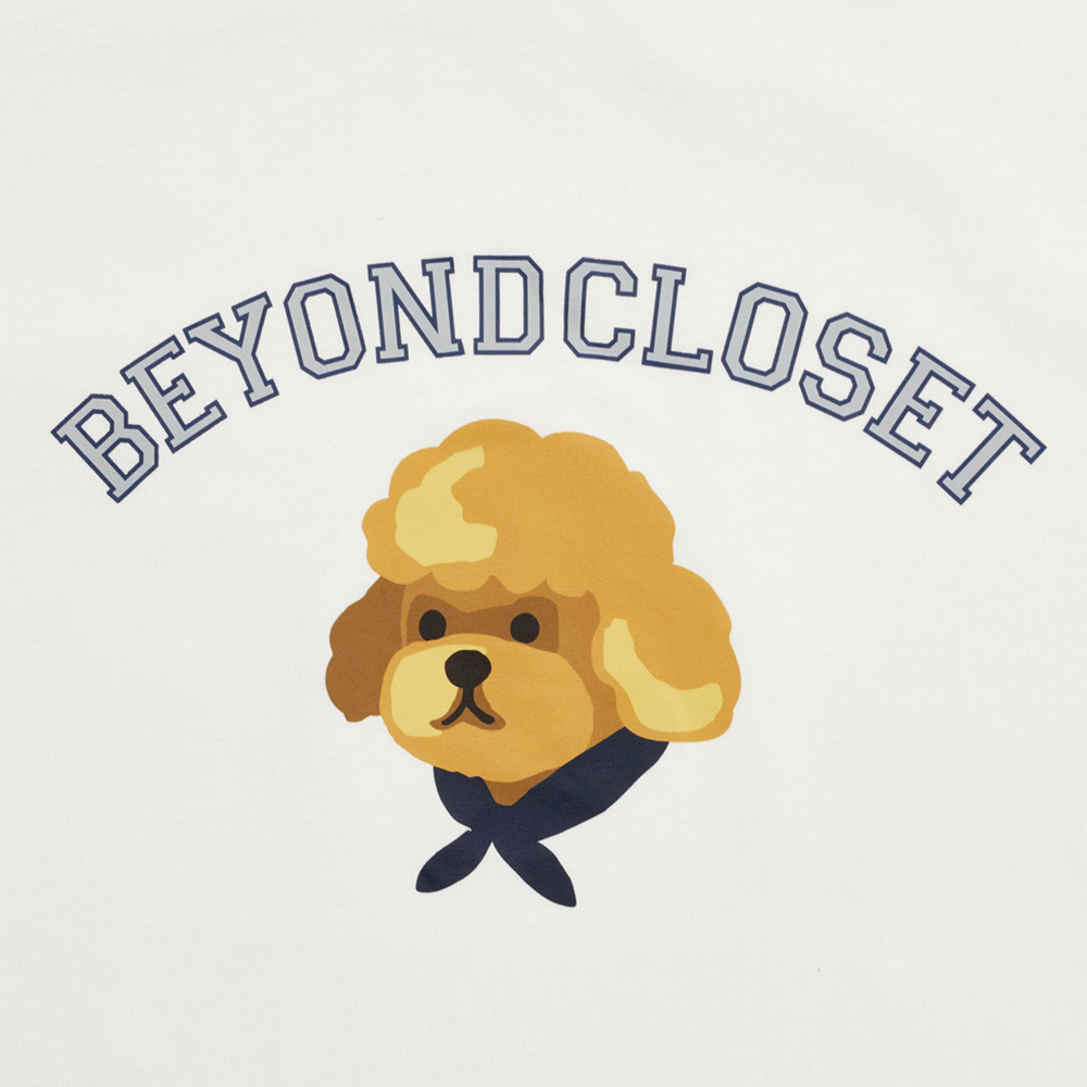 Beyond Closet 水手貴賓印花短版 T 恤 白