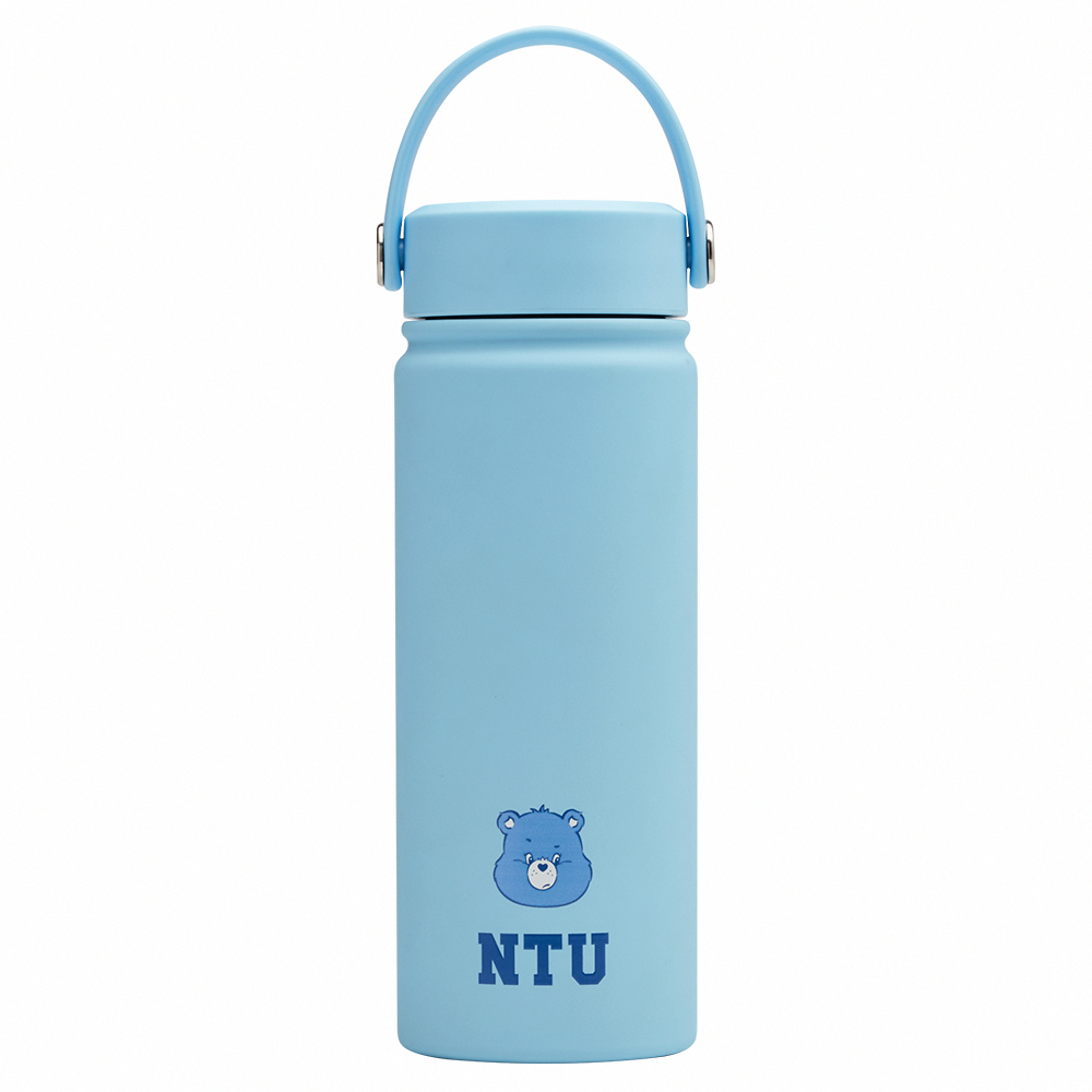 Care Bears × NTU-牢騷小熊手提式雙層304不鏽鋼保溫瓶(500ML) 淺藍