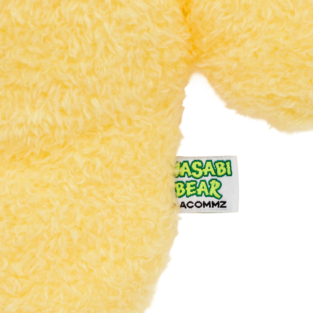 GraceGift Wasabi Bear聯名 黃芥末熊 療癒造型抱枕(30CM) 黃色 實拍圖