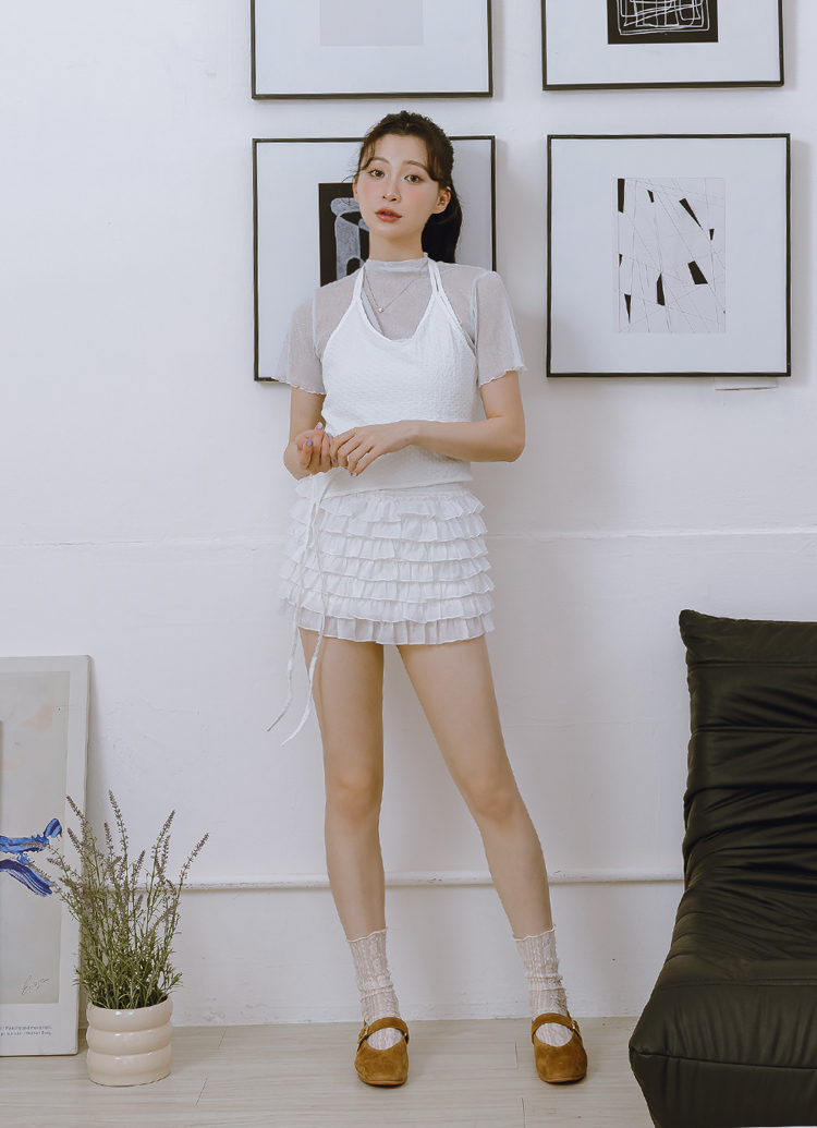 GraceGift 平價女鞋 時尚秀場 圓頭 精品級金屬方釦真皮平底瑪莉珍鞋 棕色