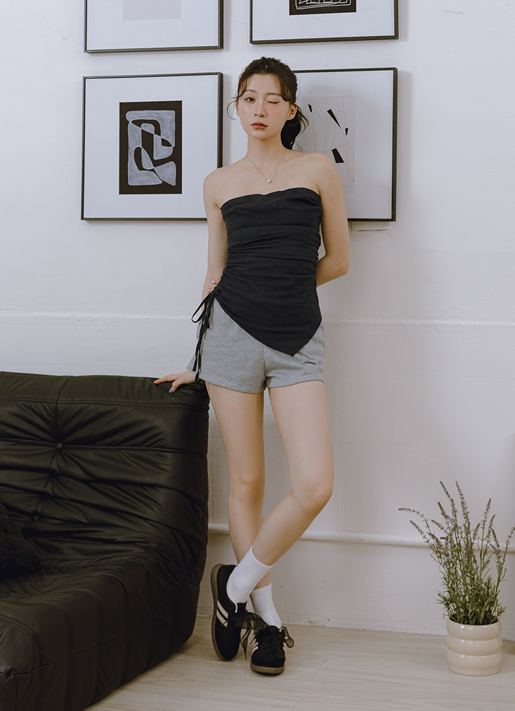 GraceGift 平價女鞋 復古摩登 真皮拼接薄底德訓鞋 附柔光紗帶 黑色 實品圖