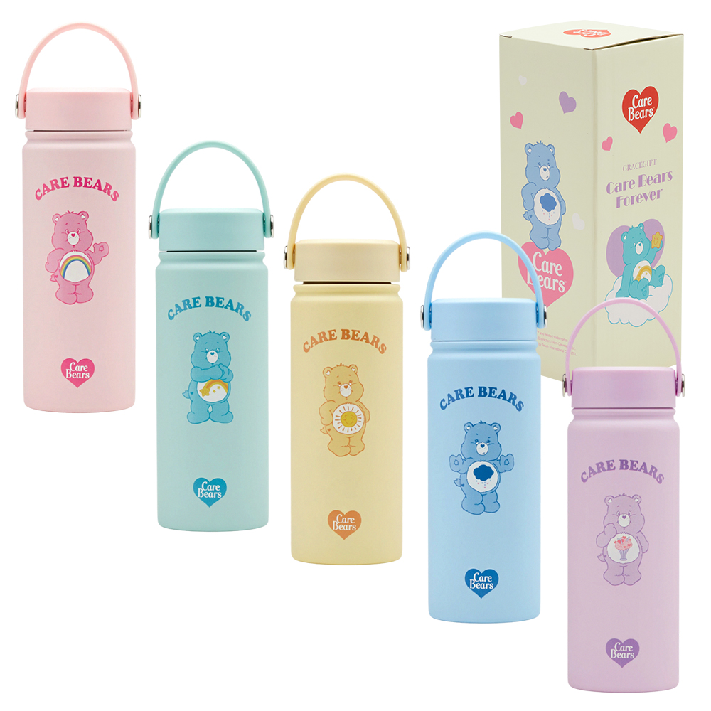 Care Bears-分享小熊手提式雙層304不鏽鋼保溫瓶(500ML) 淺紫