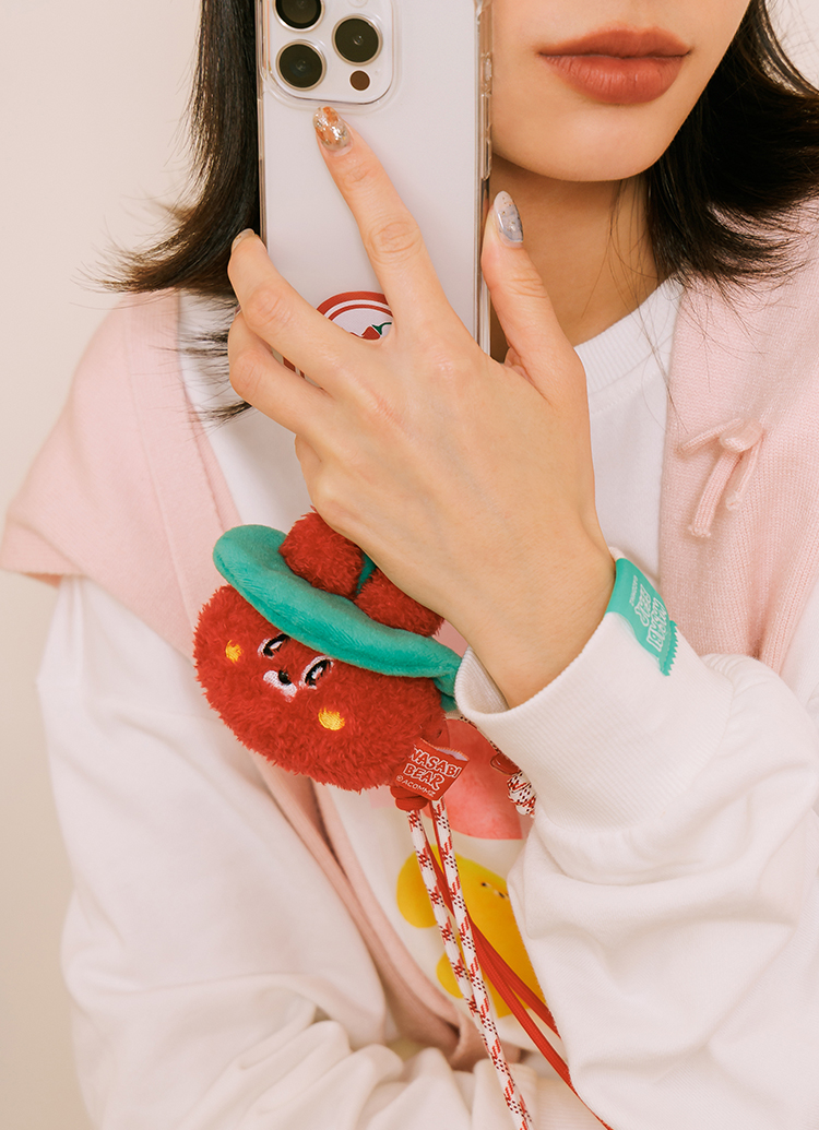 GraceGift Wasabi Bear聯名 調味日常絨毛娃娃頭吊飾手機繩盲盒
