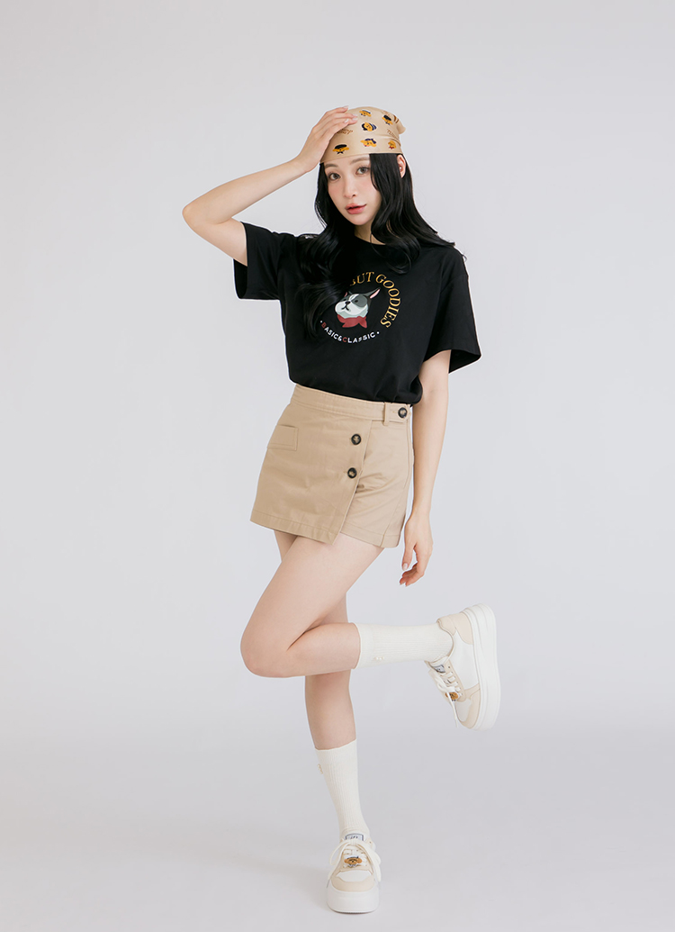 韓國 Beyond Closet Icon 厚底休閒小白鞋 深杏
