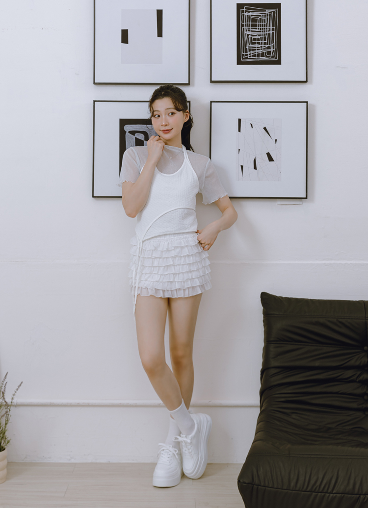 GraceGift 平價女鞋 時尚秀場 圓頭  零負重輕量級厚底休閒小白鞋  白色