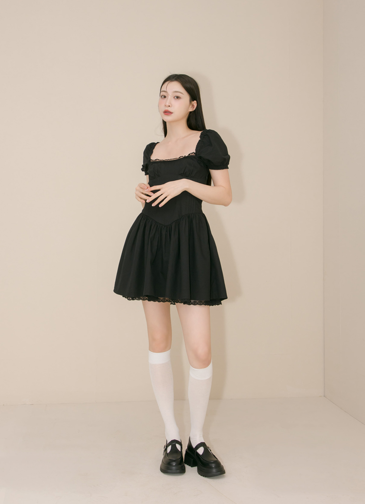 GraceGift平價女鞋 通勤步伐T字愛心扣輕量厚底瑪莉珍鞋 黑