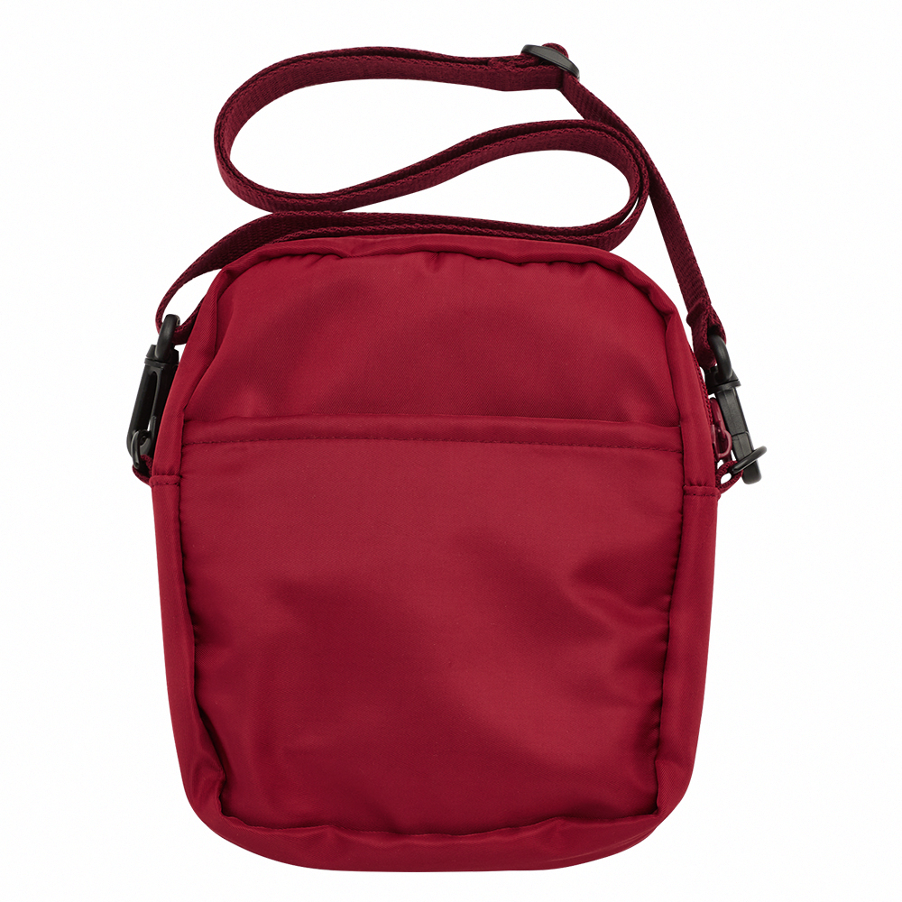 GraceGift Wasabi Bear聯名 辣椒醬 熊雙層斜背尼龍隨身包 紅色 實拍圖