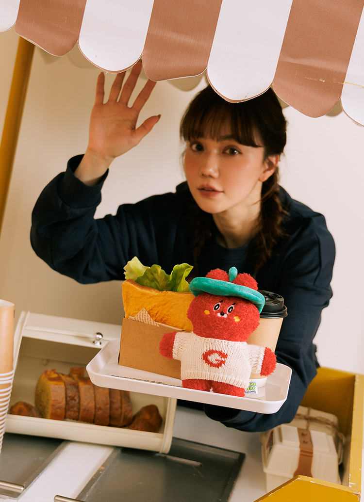 GraceGift Wasabi Bear聯名 冬裝派對毛絨玩偶吊飾鑰匙圈 盲盒