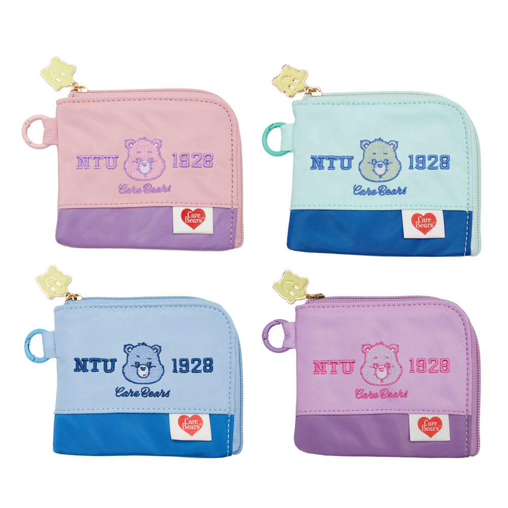 GraceGift Care Bears聯名 NTU 許願小熊 收納零錢包 淺綠色 實拍圖