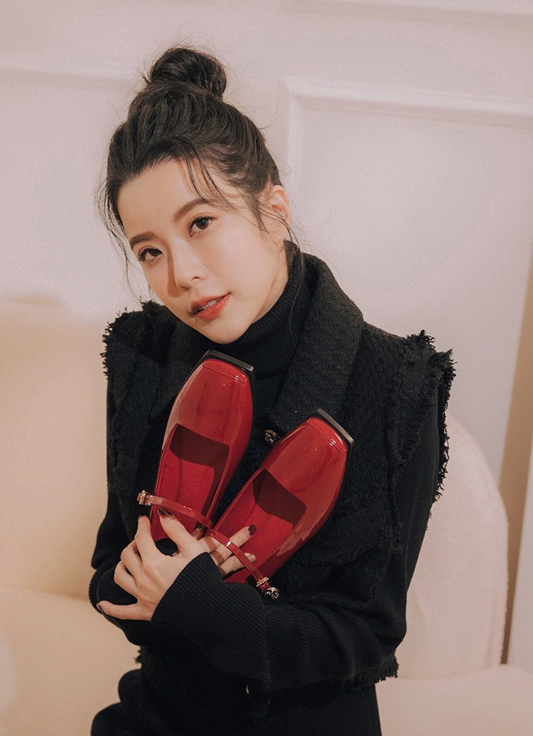 GraceGift Alice聯名 優雅芭蕾 低跟 瑪莉珍鞋 紅漆