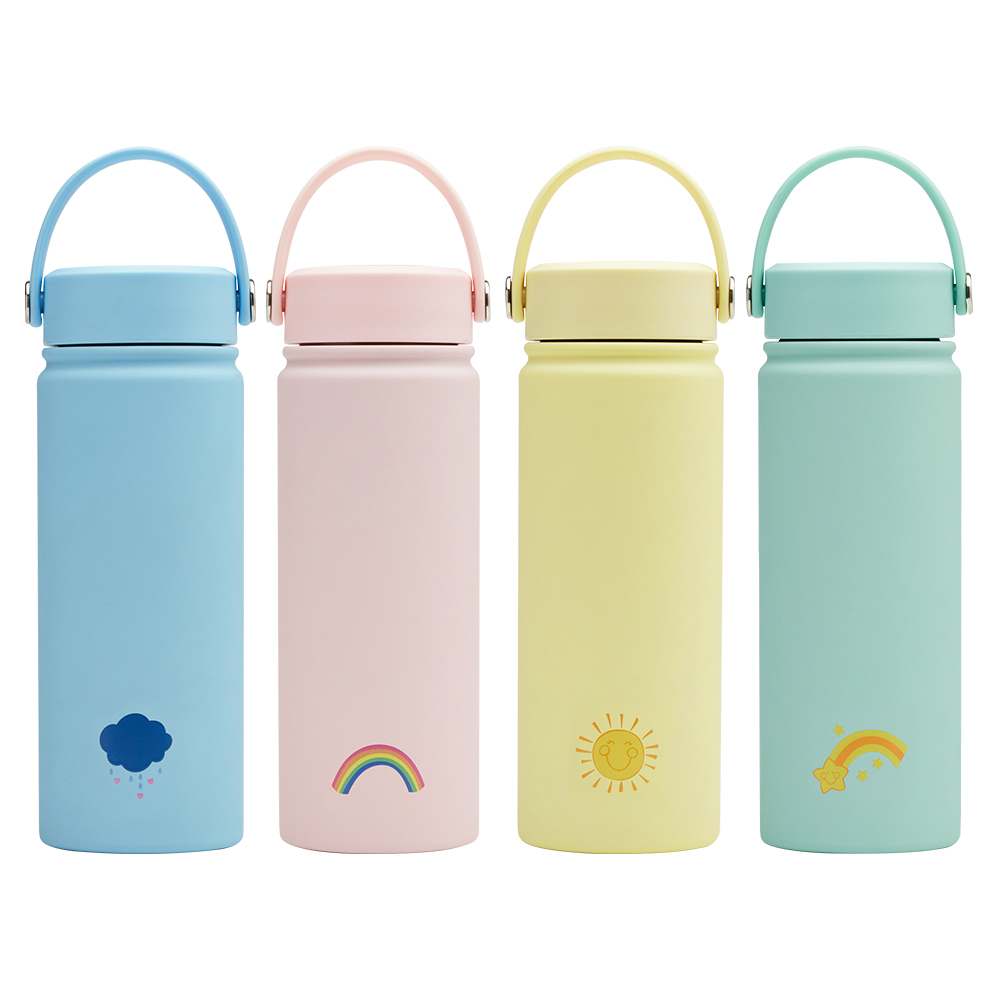 Care Bears × NTU-牢騷小熊手提式雙層304不鏽鋼保溫瓶(500ML) 淺藍